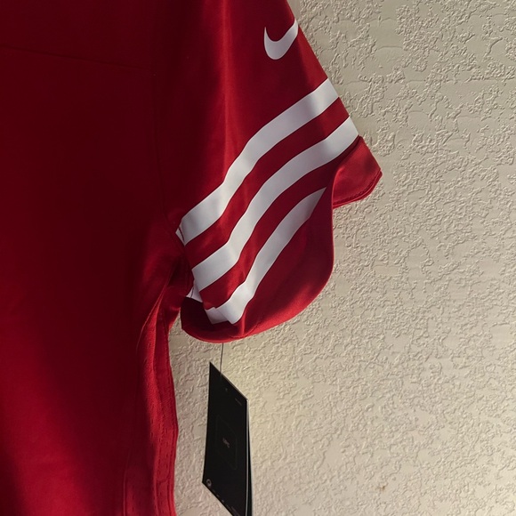 NWT WOMENS DEEBO SAMUEL LARGE SCARLET ALTERNATE GAME JERSEY SHORT SLEEVE - Picture 8 of 11